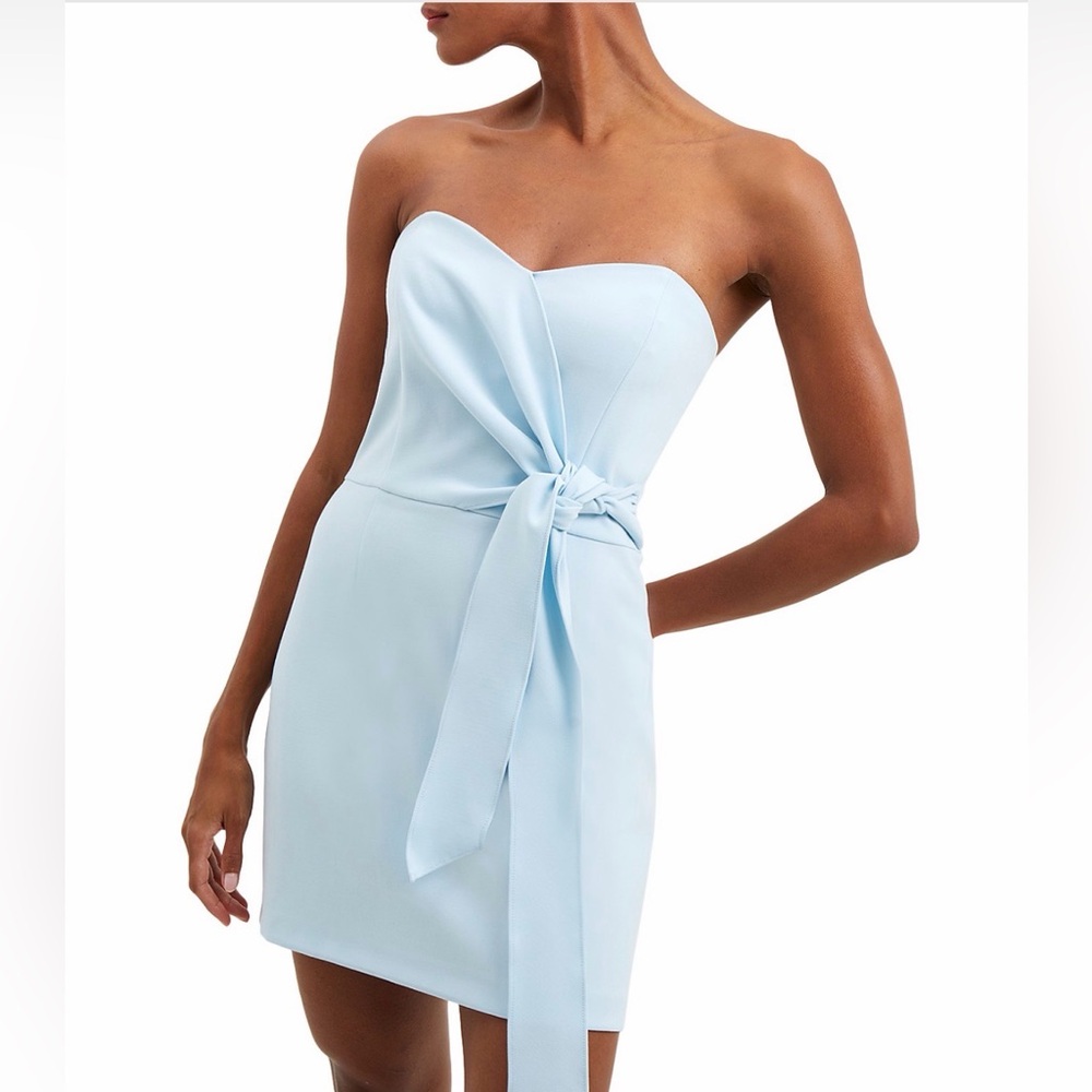 French Connection Strapless Cocktail Dress | Light Dream Blue | Size 10
